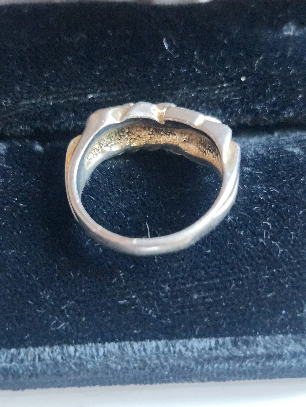 Two Tone Gold Nugget Ring Size 5